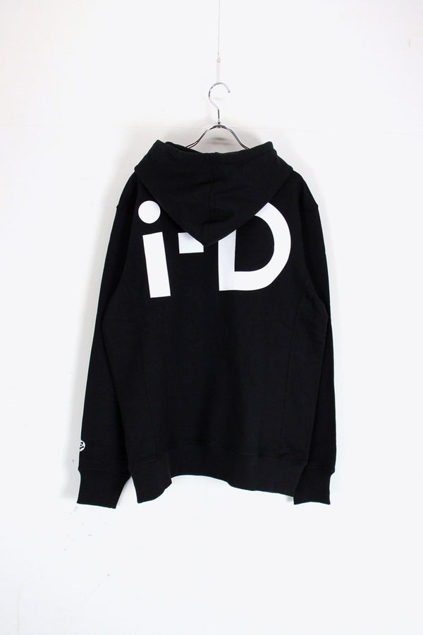 REVERSE WEAVE BUCK PRINT PULLOVER SWEAT HOODIE / BLACK [SIZE: M USED]