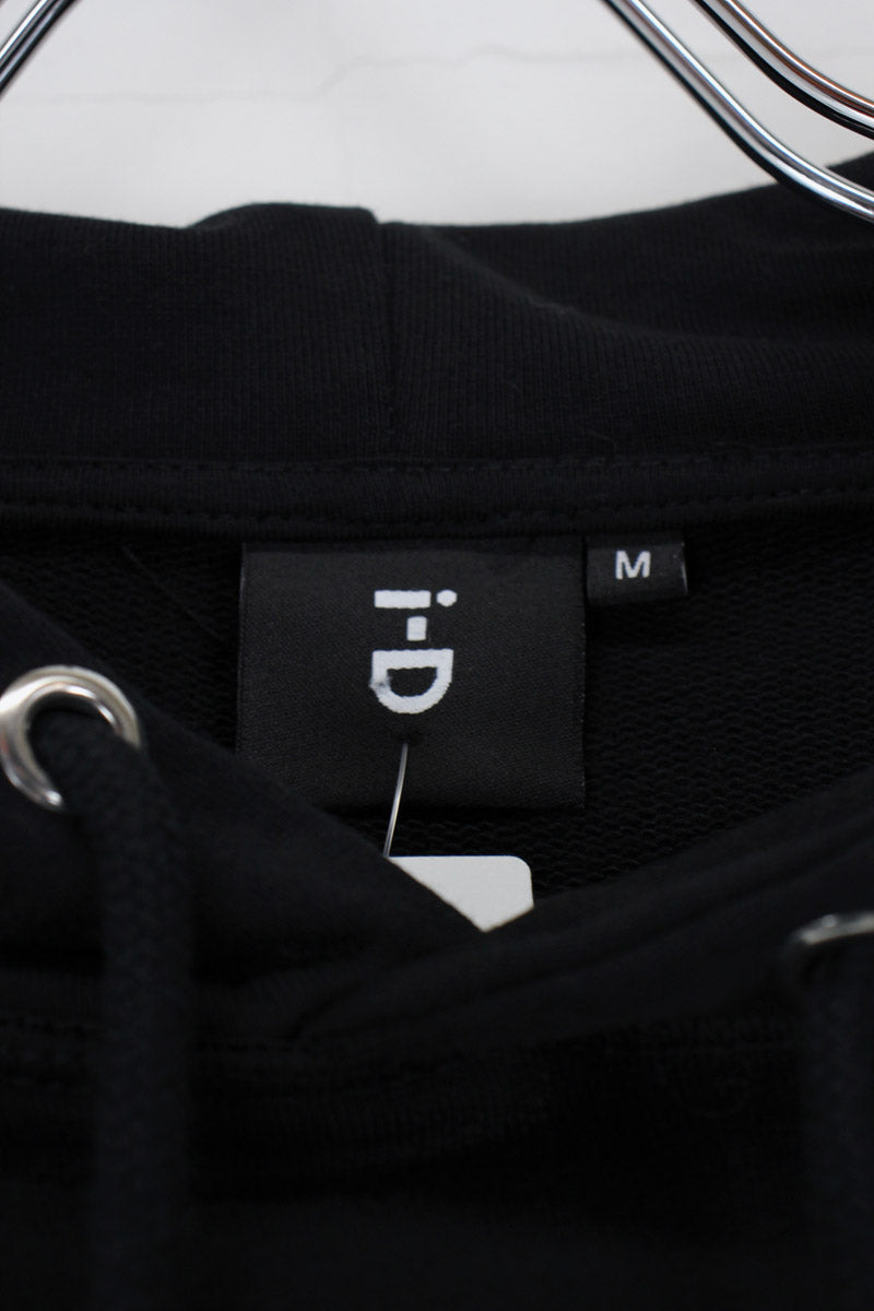 REVERSE WEAVE BUCK PRINT PULLOVER SWEAT HOODIE / BLACK [SIZE: M USED]