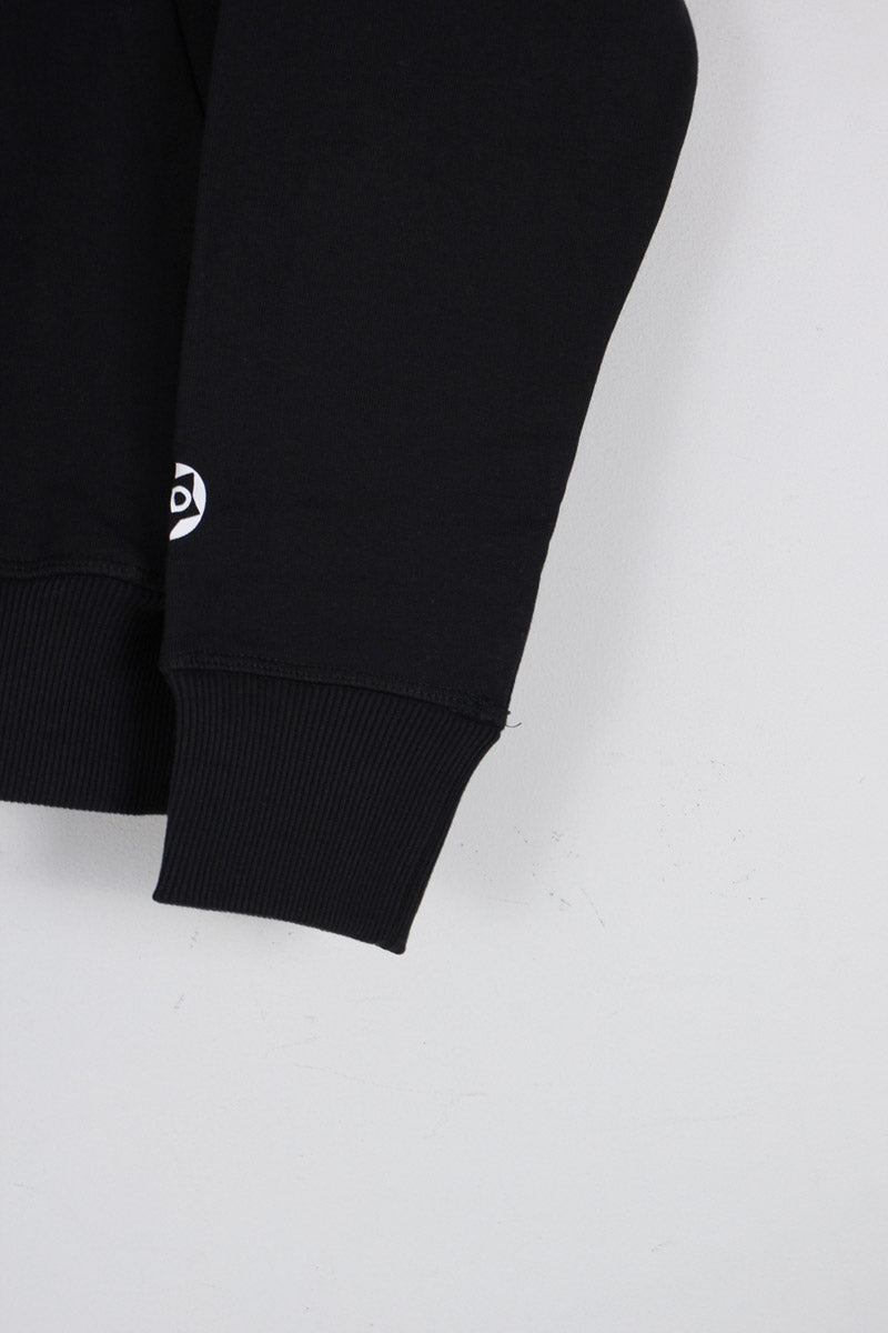 REVERSE WEAVE BUCK PRINT PULLOVER SWEAT HOODIE / BLACK [SIZE: M USED]