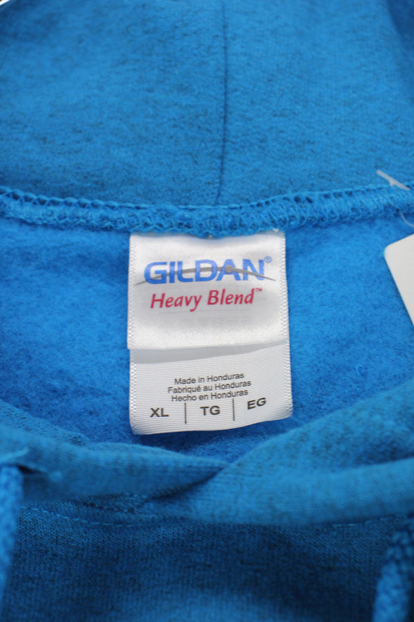 LOGO BEAR PRINT PULLOVER SWEAT HOODIE / TURQUOISE [SIZE: XL USED]