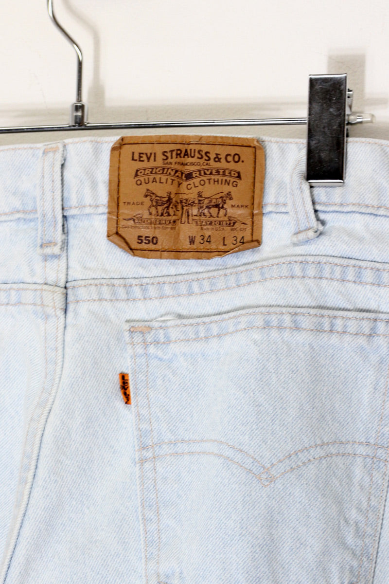 MADE IN USA 90'S 501 DENIM PANTS / LIGHT INDIGO [SIZE: W34xL34 USED]