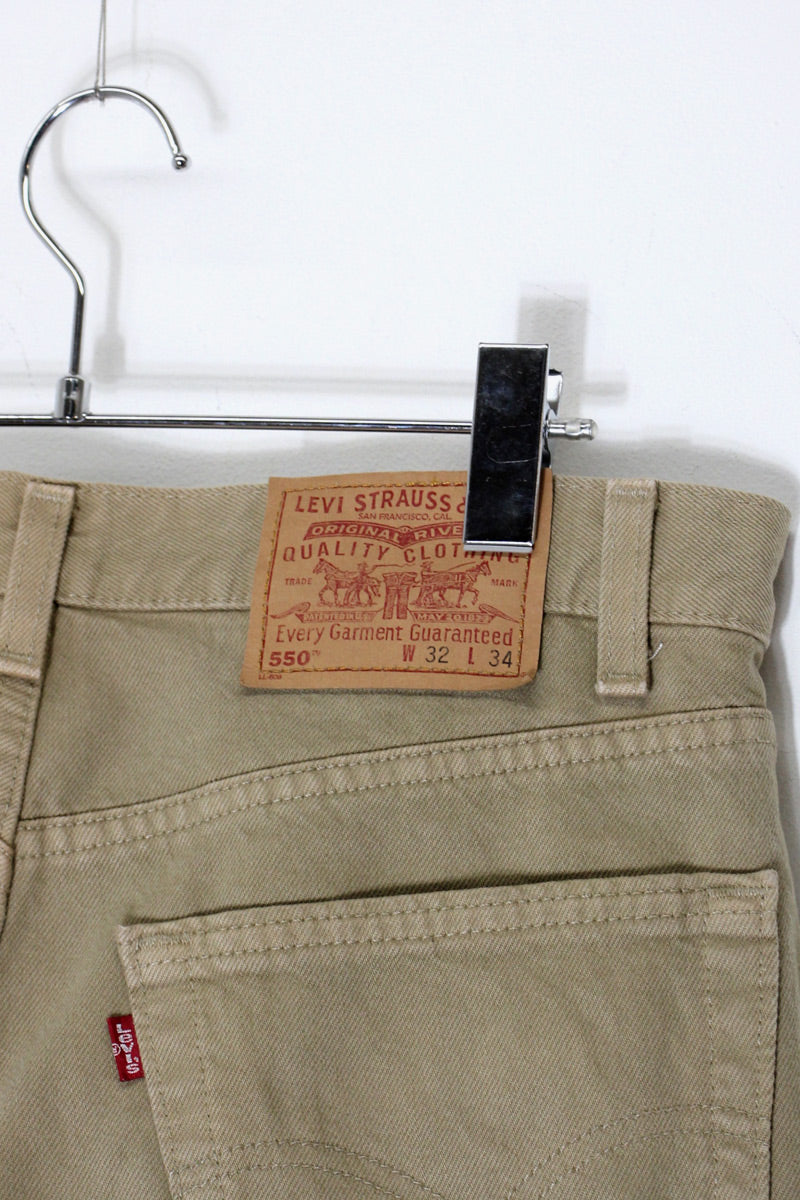 02'S 550 DENIM PANTS / BEIGE [SIZE: W32xL34 USED]