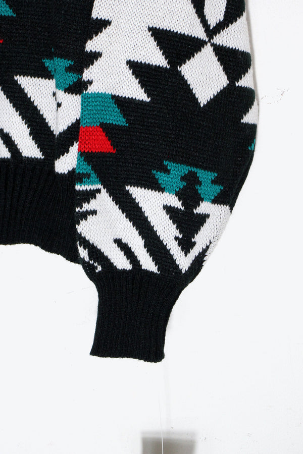 90'S ACRYLIC KNIT SWEATER DEADSTOCK / NOS / MULTI [ SIZE: L USED ]