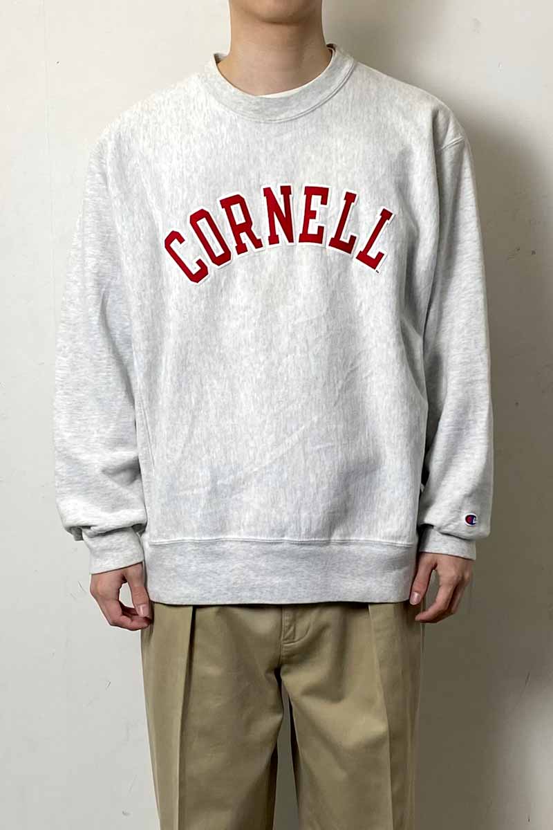 ORIGINAL REVERSE WEAVE CORNELL COLLEGE SWEATSHIRT / GRAY [SIZE: L USED]