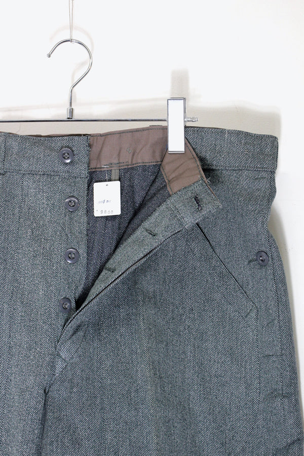 LATE 80S VINTAGE DENIM WORK SHORTS / BLUE GREY [SIZE: 45 USED]