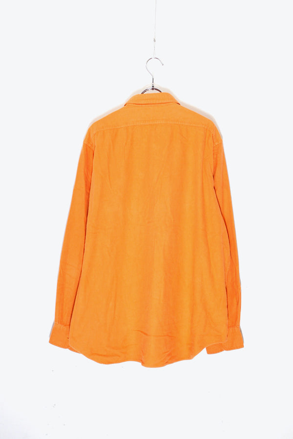 90'S L/S FLANNEL SHIRT / ORANGE [ SIZE: XL USED ]