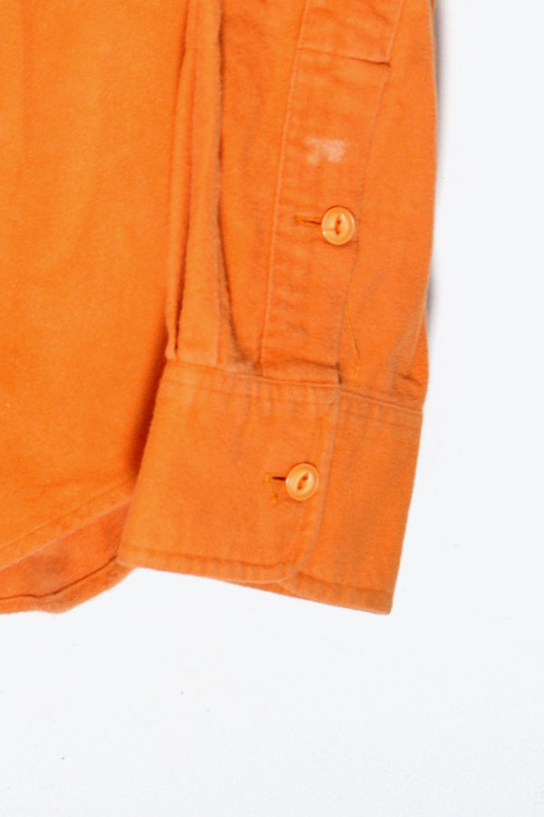 90'S L/S FLANNEL SHIRT / ORANGE [ SIZE: XL USED ]