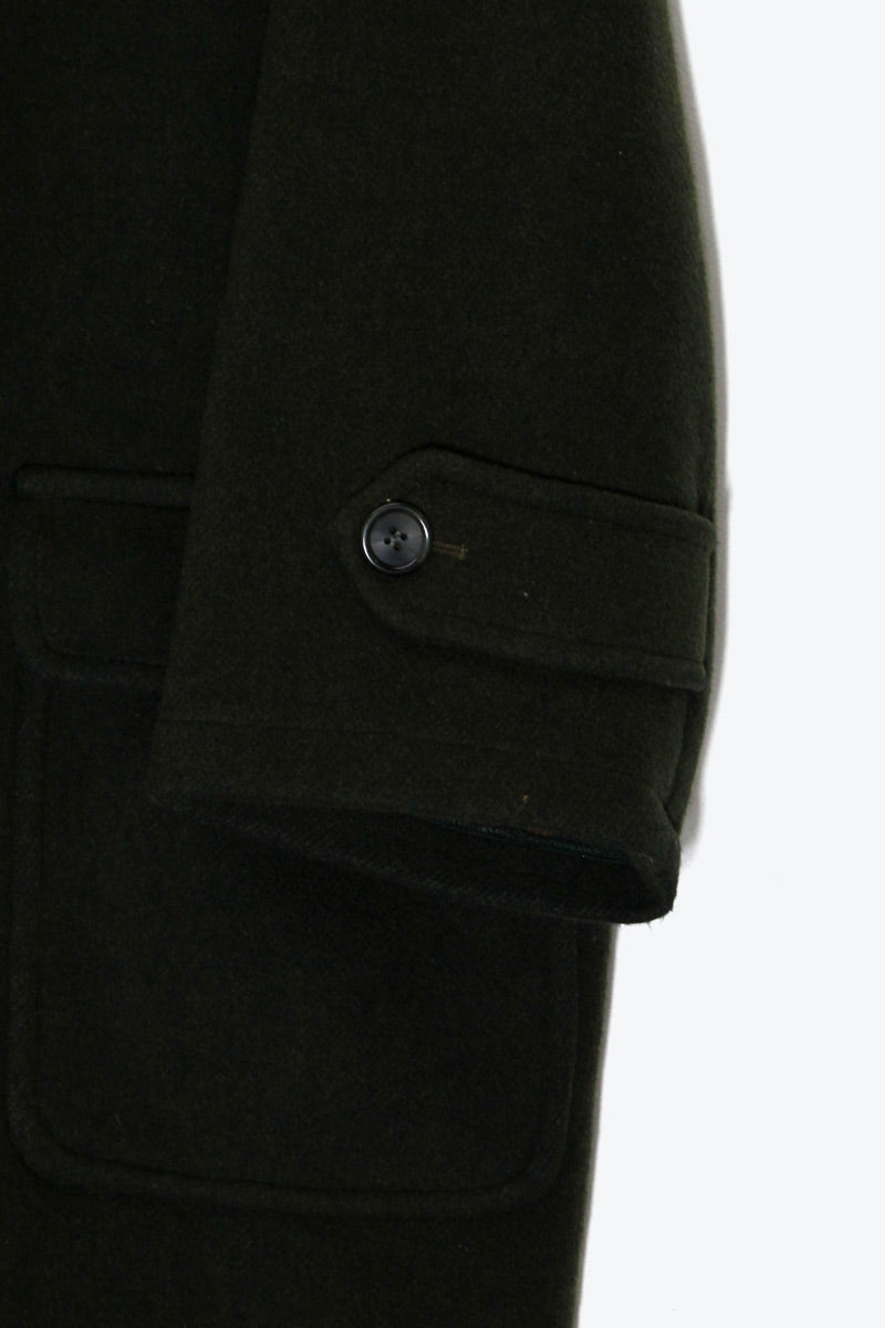 MADE IN USA 90'S DUFFLE WOOL COAT / KHAKI［ SIZE: L USED ]