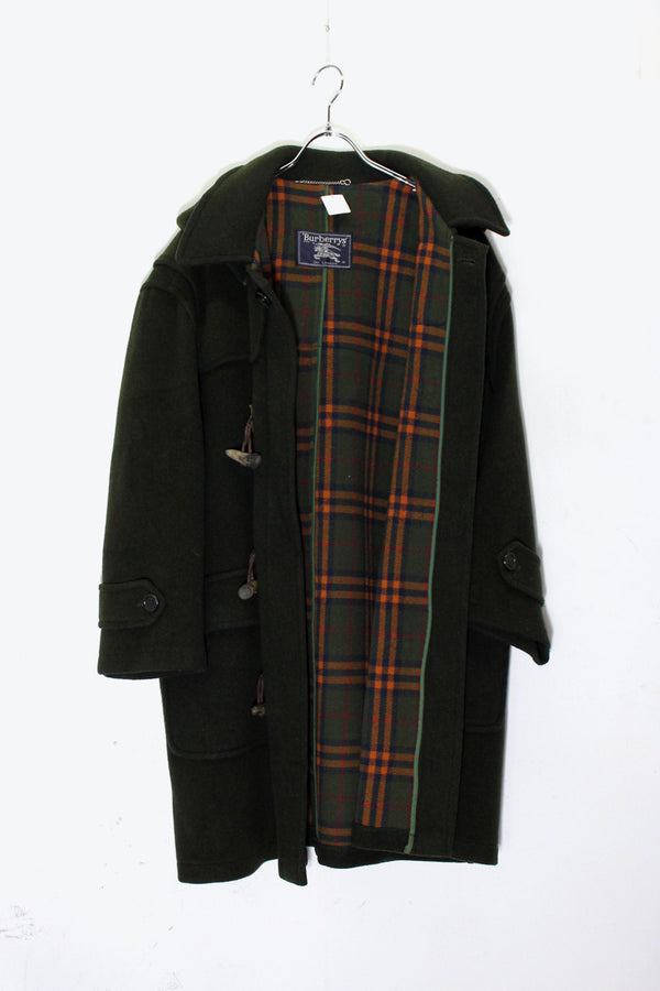 MADE IN USA 90'S DUFFLE WOOL COAT / KHAKI［ SIZE: L USED ]