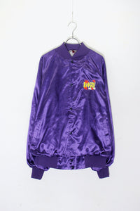 MADE IN USA 90'S NYLON STUDIUM JACKET / PURPLE［ SIZE: XL USED ]