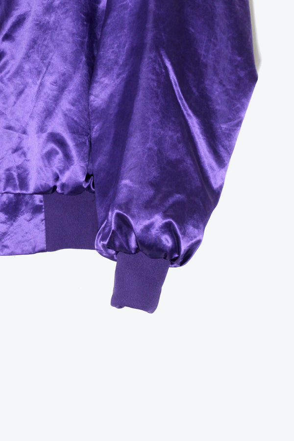 MADE IN USA 90'S NYLON STADIUM JACKET / PURPLE [ SIZE: XL USED ]