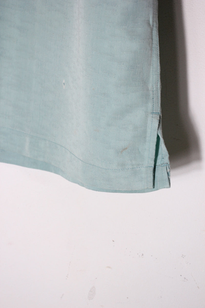 90'S S/S POCKET RAYON SHIRT / EMERALD GREEN [SIZE: M USED]