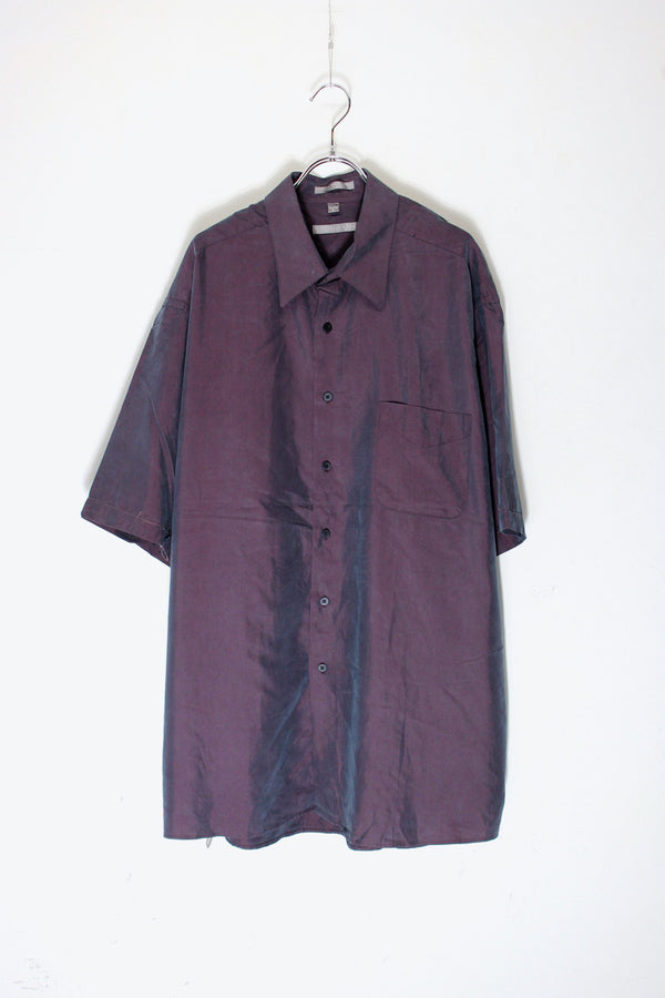 S/S RAYON POCKET SHIRT / PURPLE [SIZE: XL USED]