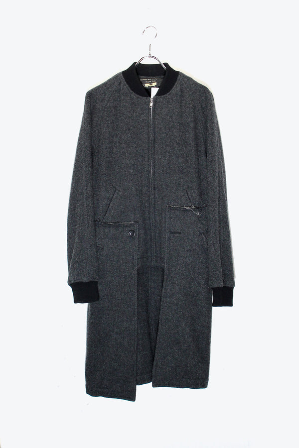 MADE IN JAPAN 13'S DOCKING WOOL ZIP COAT / CHARCOAL [ SIZE: S USED ]