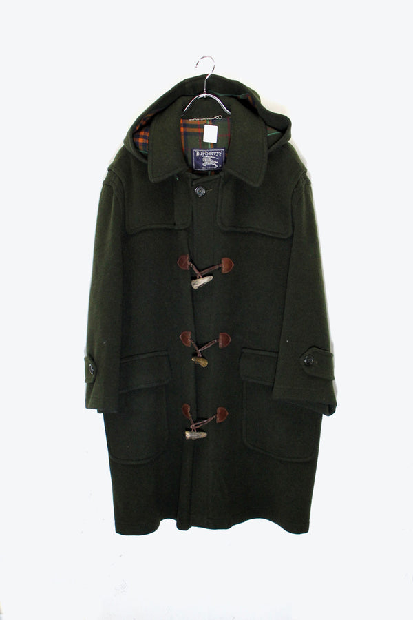MADE IN USA 90'S DUFFLE WOOL COAT / KHAKI［ SIZE: L USED ]