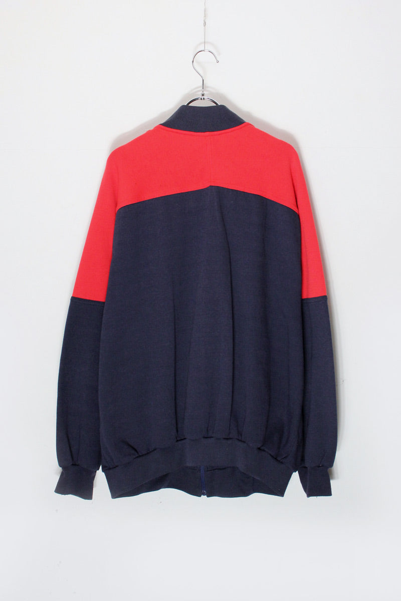 90'S SWEAT ZIP TRACK JACKET / NAVY/RED/WHITE [SIZE: XL相当 USED]