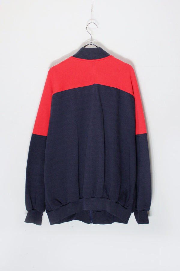 90'S SWEAT ZIP TRACK JACKET / NAVY/RED/WHITE [SIZE: XL相当 USED]