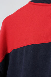 90'S SWEAT ZIP TRACK JACKET / NAVY/RED/WHITE [SIZE: XL相当 USED]