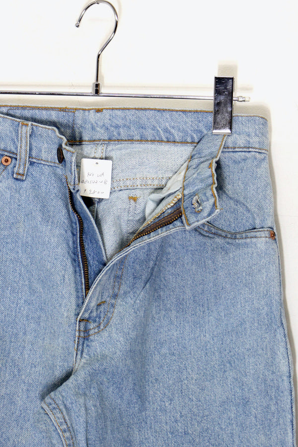 MADE IN USA 92'S ORANGE TAB 550 DENIM PANTS / LIGHT BLUE [SIZE: W29L30 USED]