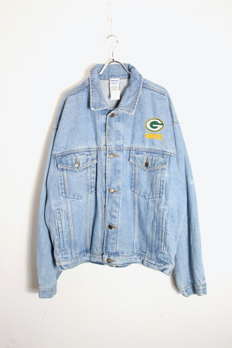 90'S PACKERS 3RD TYPE DENIM JACKET / LIGHT INDIGO [SIZE: L USED]