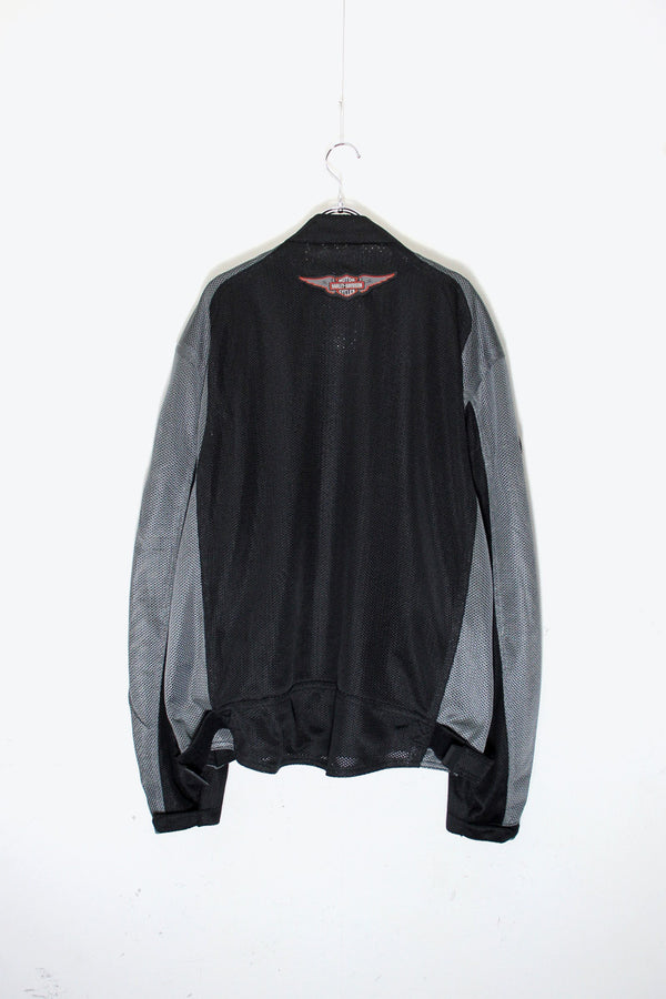 BADGE CUSTOM LOGO MESH RACING JACKET DEADSTOCK/NOS / BLACK [ SIZE: XL USED ]