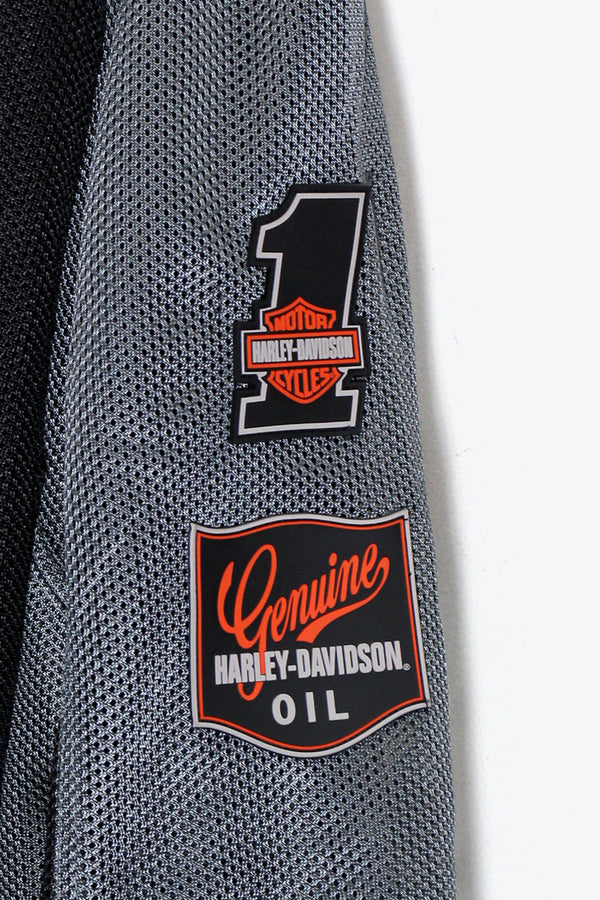 BADGE CUSTOM LOGO MESH RACING JACKET DEADSTOCK/NOS / BLACK [ SIZE: XL USED ]