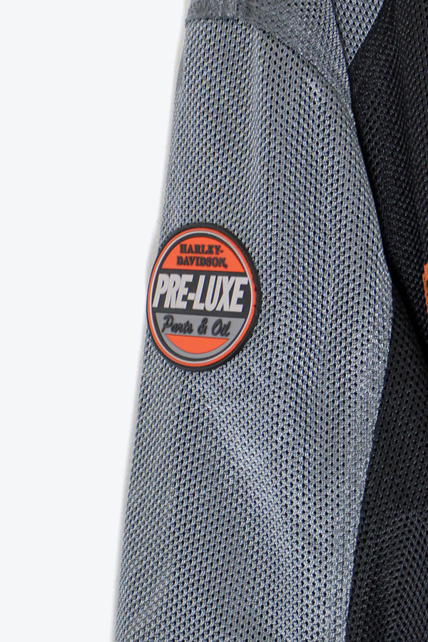BADGE CUSTOM LOGO MESH RACING JACKET DEADSTOCK/NOS / BLACK [ SIZE: XL USED ]