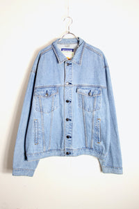 90'S NEW YORK DENIM JACKET / DENIM [SIZE: L DEADSTOCK/NOS]