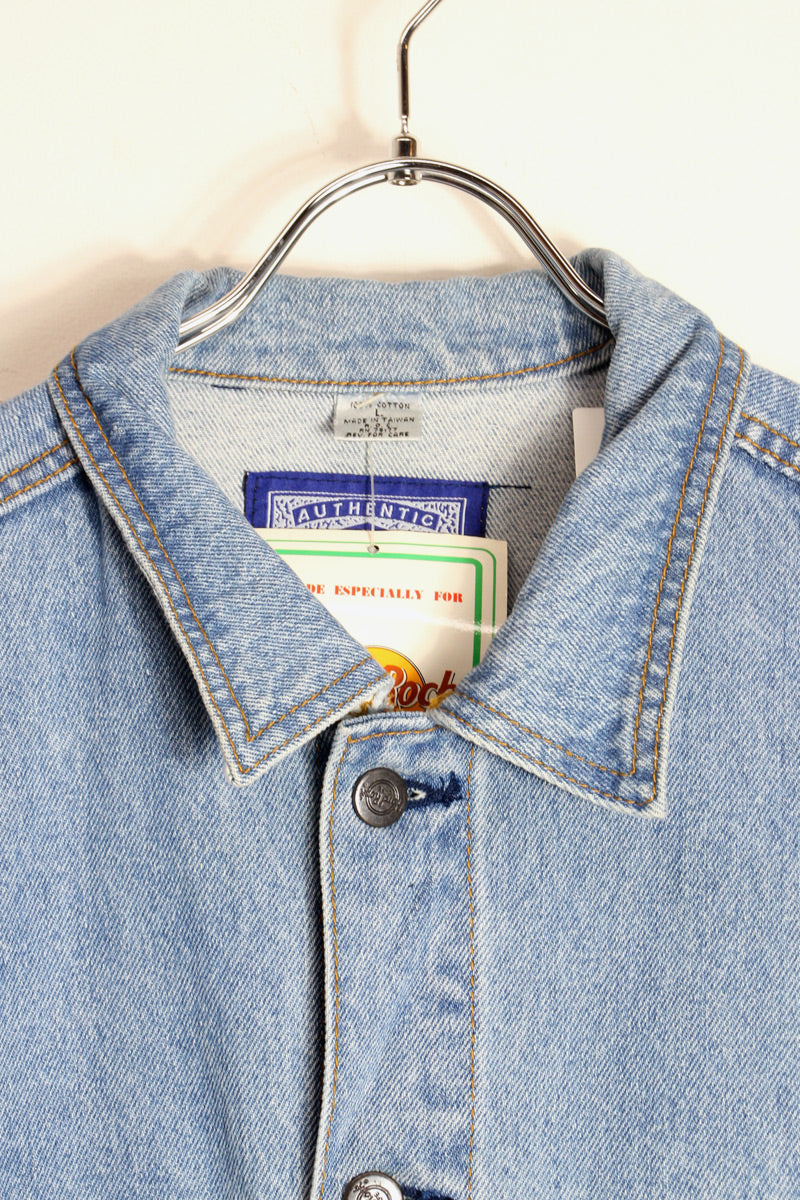 90'S NEW YORK DENIM JACKET / DENIM [SIZE: L DEADSTOCK/NOS]