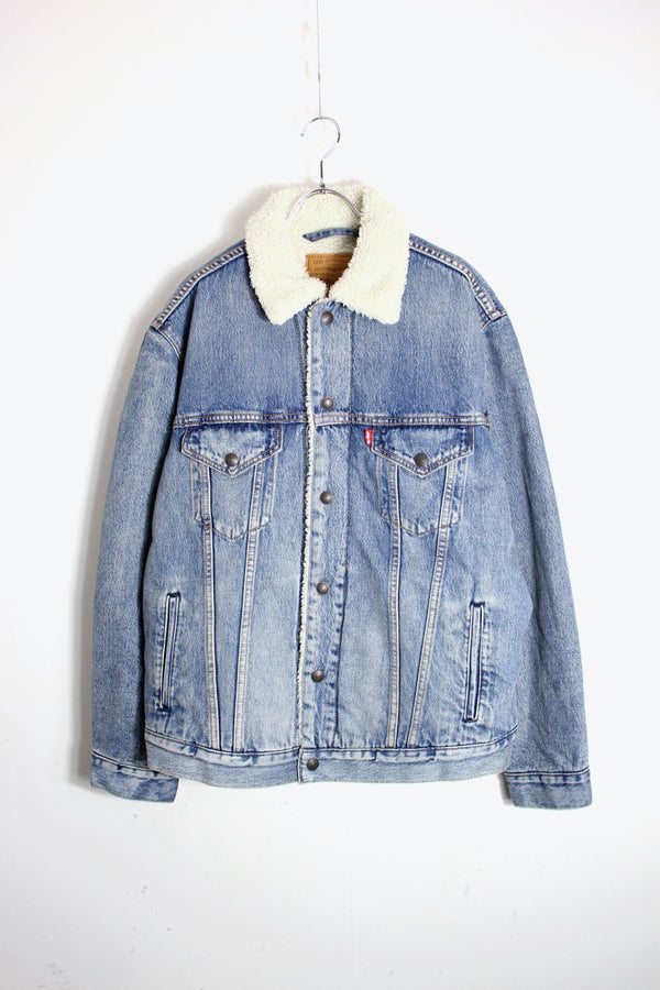 3RD DENIM JACKET W/BOA LINER / LIGHT INDIGO [SIZE: M DEADSTOCK/NOS]