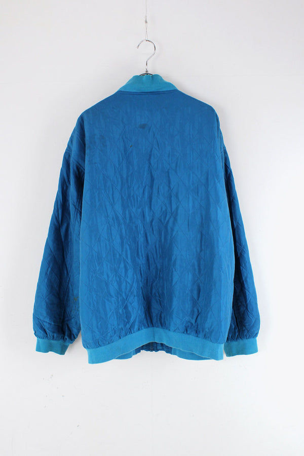 90'S SILK ZIP JACKET / SAX BLUE [SIZE: XL USED]