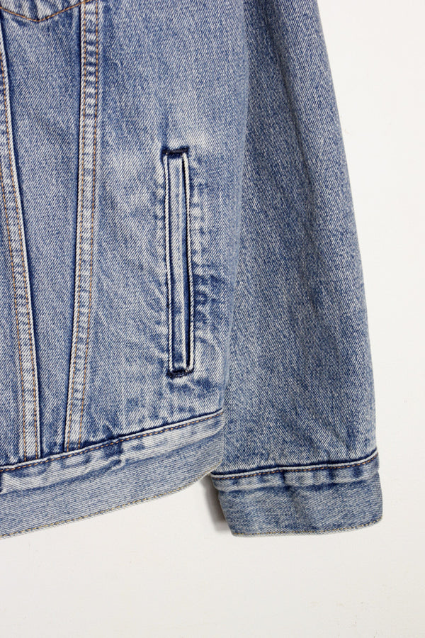 3RD DENIM JACKET W/BOA LINER / LIGHT INDIGO [SIZE: M DEADSTOCK/NOS]