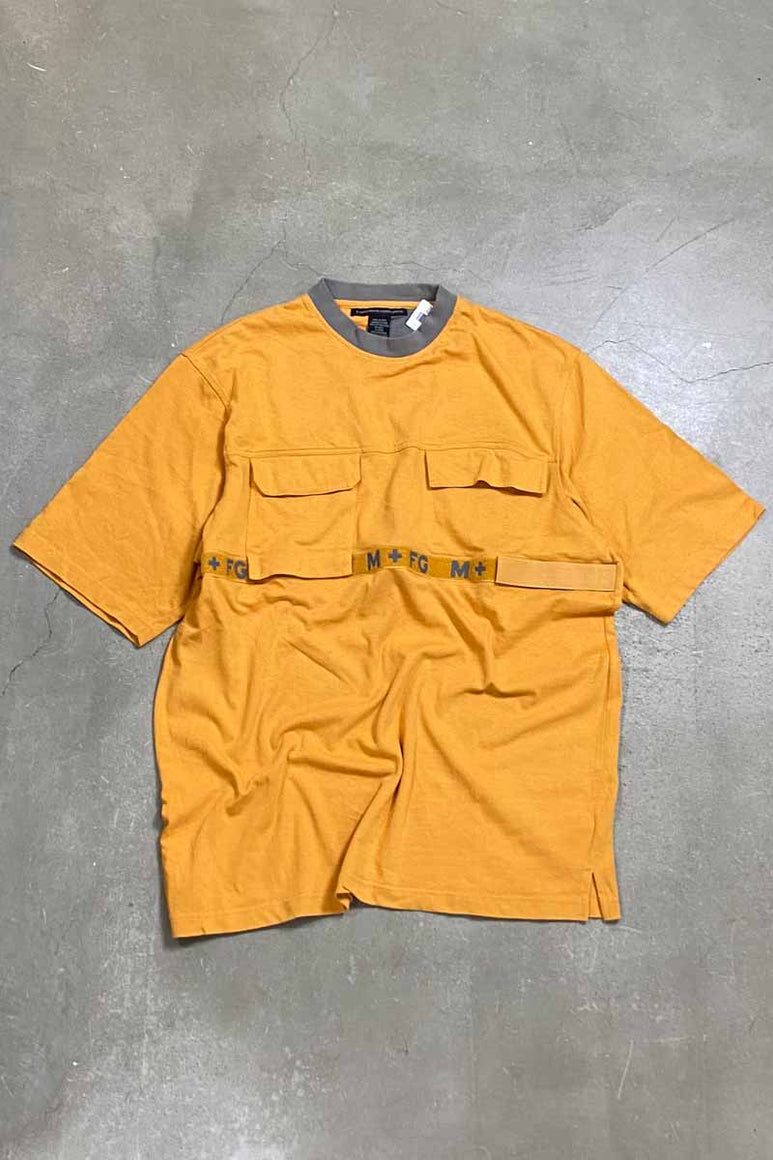 EARLY 00'S S/S GIMIC DESIGN T-SHIRT / YELLOW [SIZE: M USED]