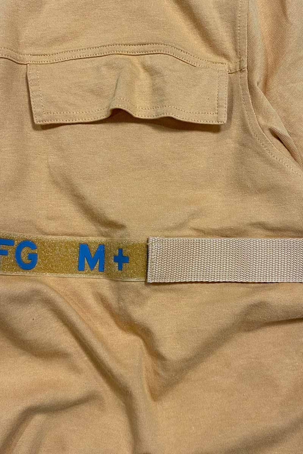 EARLY 00'S S/S GIMMICK DESIGN T-SHIRT / YELLOW [SIZE: M USED]