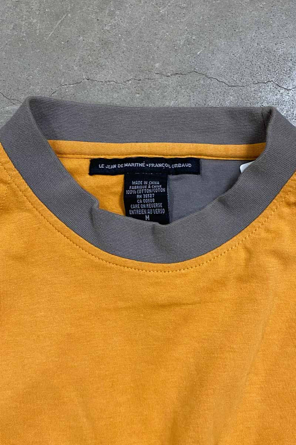 EARLY 00'S S/S GIMMICK DESIGN T-SHIRT / YELLOW [SIZE: M USED]