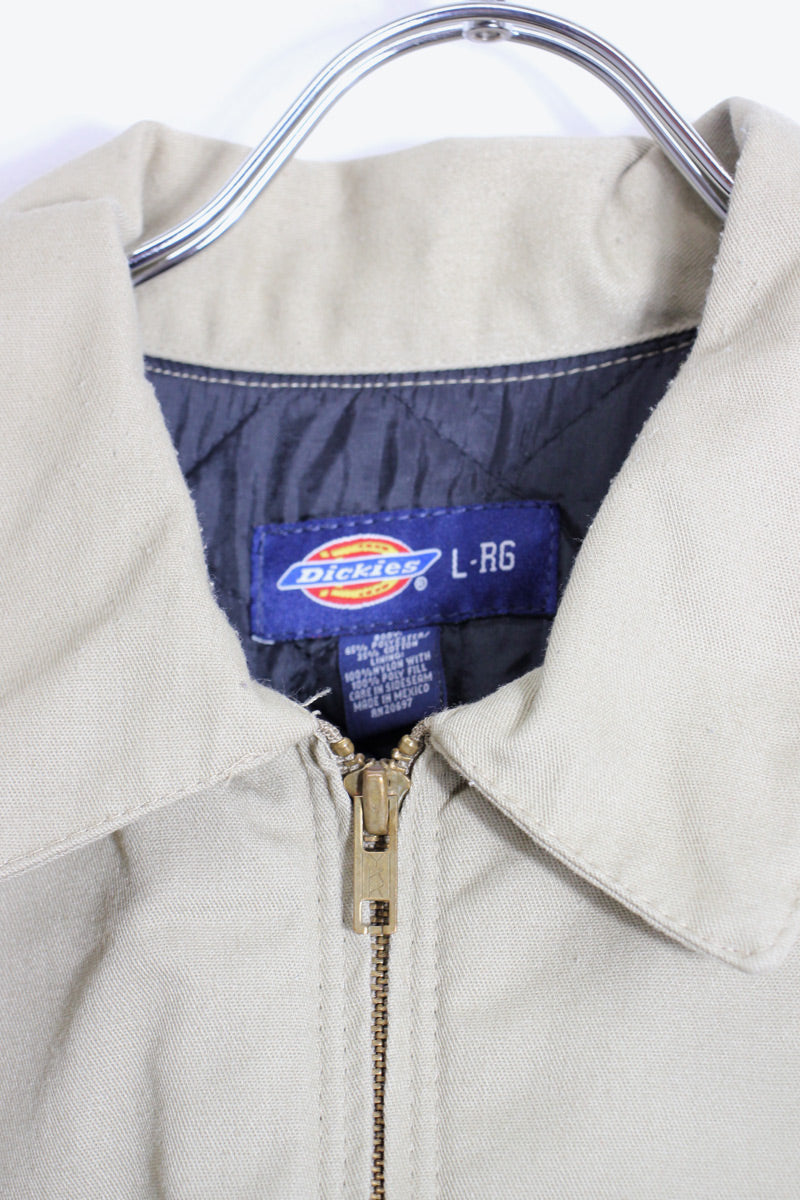 ROLLING STONES BACK EMBROIDERY WORK JACKET W/QUILTING LINER / BEIGE [SIZE: L USED]