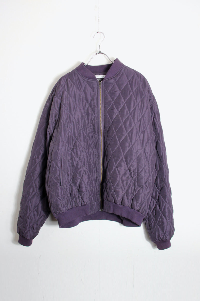 SILK ZIP PUFF JACKET / PURPLE [SIZE: L USED]
