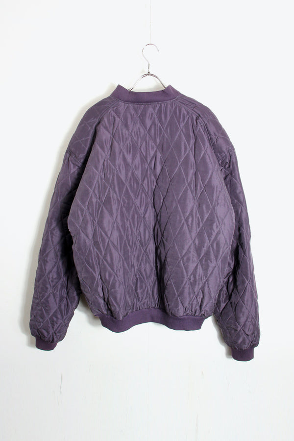 SILK ZIP PUFF JACKET / PURPLE [SIZE: L USED]
