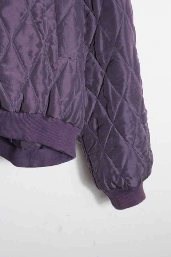 SILK ZIP PUFF JACKET / PURPLE [SIZE: L USED]