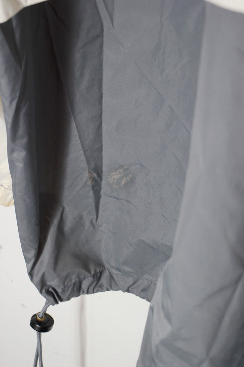 90'S PULLOVER NYLON JACKET / BLUE/WHITE/GRAY [SIZE: XL USED]