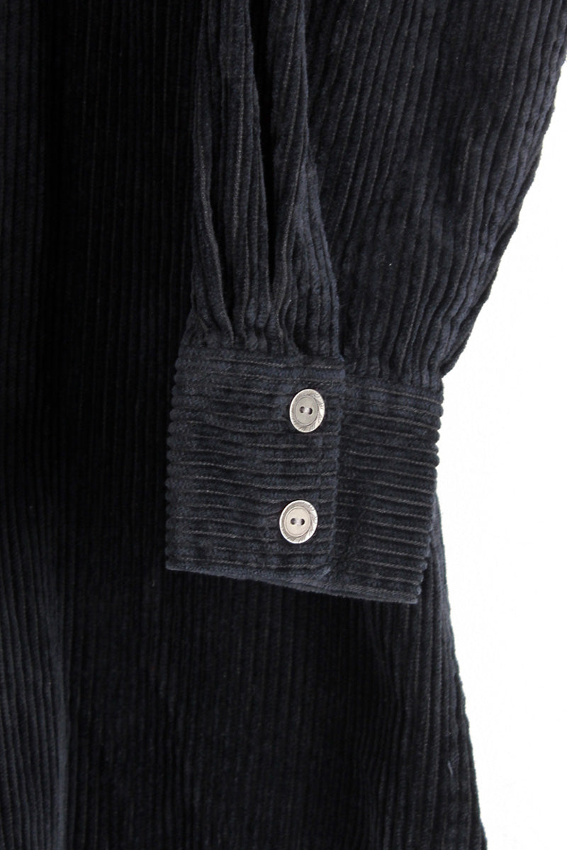 90'S CORDUROY SHIRT / BLACK [SIZE: M USED]
