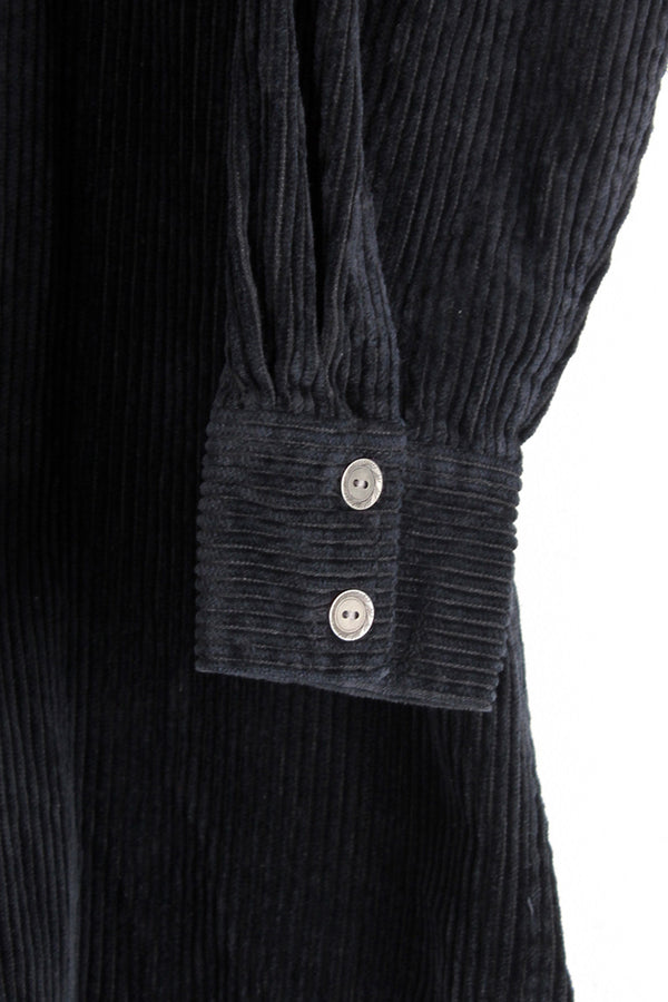 90'S CORDUROY SHIRT / BLACK [SIZE: M USED]