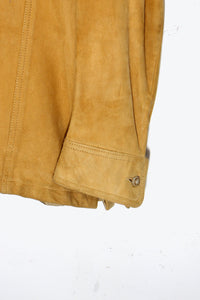 MADE IN NEW YORK 70'S SUEDE BUTTON JACKET / TAN［ SIZE: M相当 USED ]