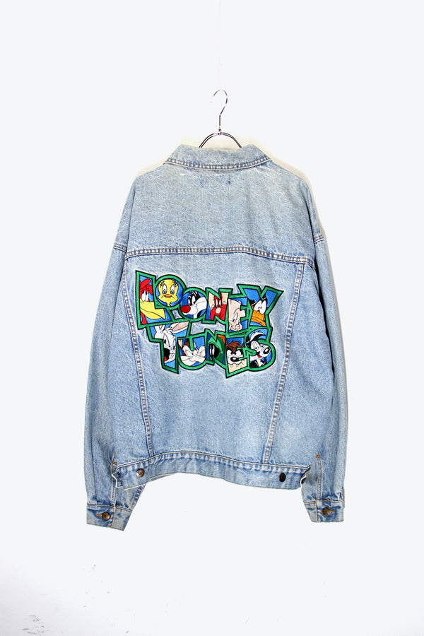 95'S BACK EMBROIDERY DENIM JACKET / INDIGO [ SIZE: XL USED ]