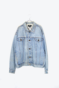 95'S BACK EMBROIDERY DENIM JACKET / INDIGO［ SIZE: XL USED ]