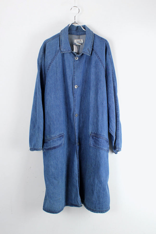 MADE IN USA 90'S DENIM WORK COAT / INDIGO [SIZE: L USED]
