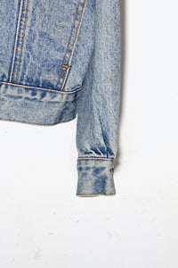 95'S BACK EMBROIDERY DENIM JACKET / INDIGO［ SIZE: XL USED ]