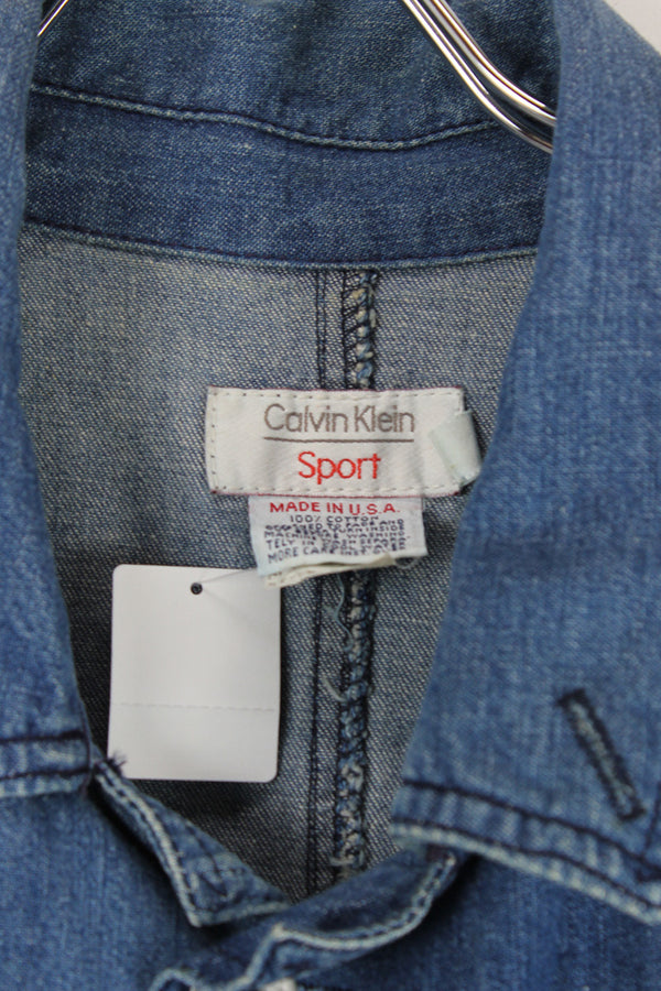 MADE IN USA 90'S DENIM WORK COAT / INDIGO [SIZE: L USED]