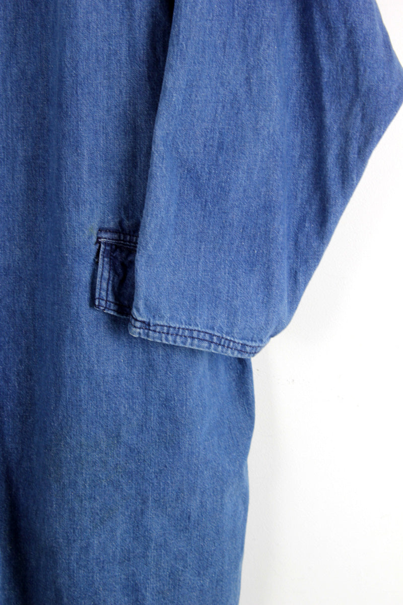 MADE IN USA 90'S DENIM WORK COAT / INDIGO [SIZE: L USED]