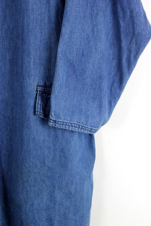 MADE IN USA 90'S DENIM WORK COAT / INDIGO [SIZE: L USED]